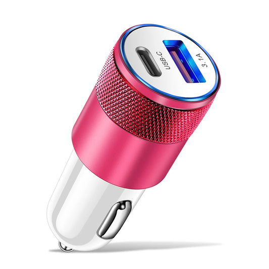 Adaptateur voiture, allume cigare vers USB-C et USB 30W